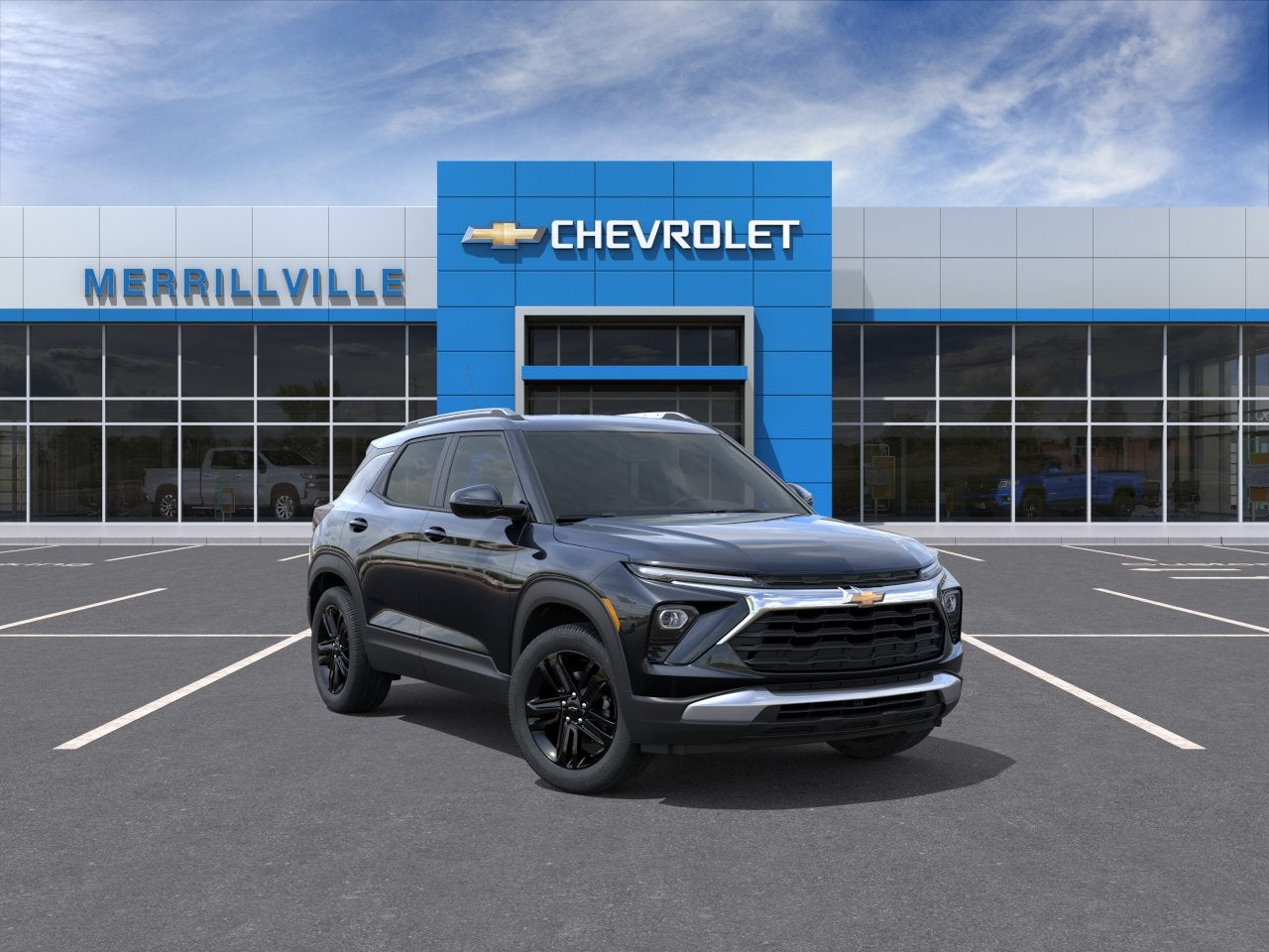 2026 Chevrolet Trailblazer LT in Mosaic Black Metallic — front three-quarter view