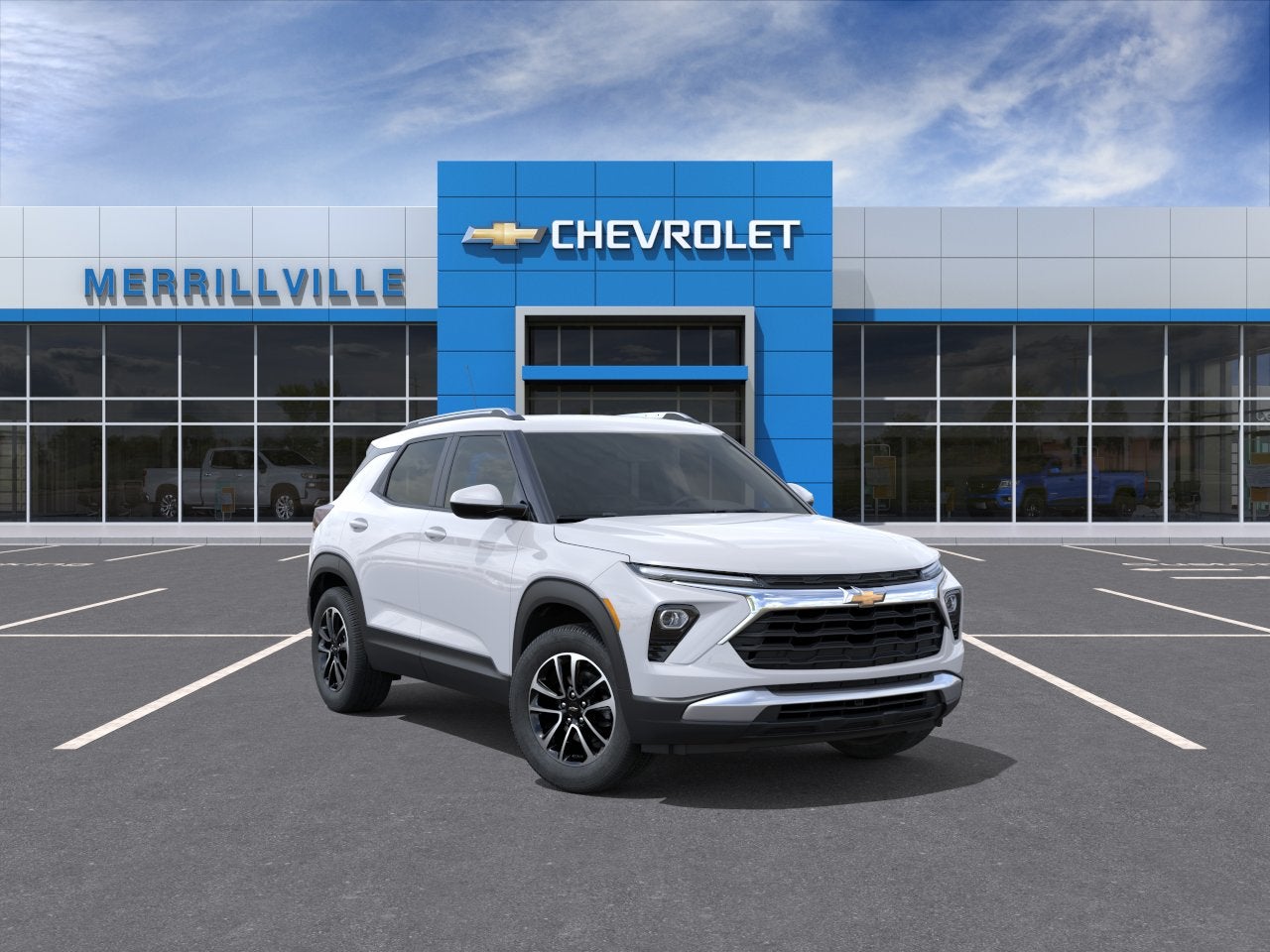 2026 Chevrolet Trailblazer LT in Summit White — front three-quarter view