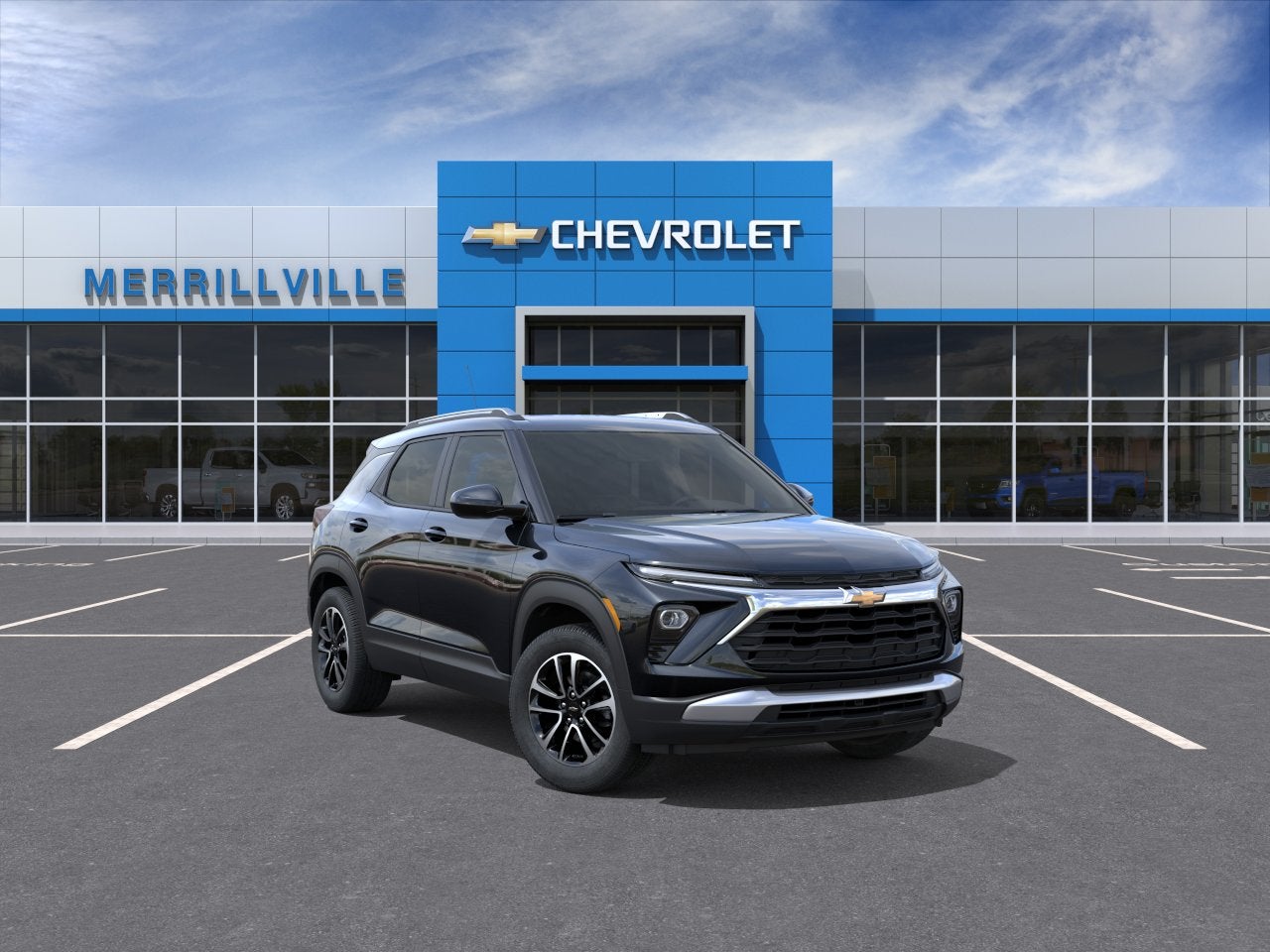 2026 Chevrolet Trailblazer LT in Mosaic Black Metallic — front three-quarter view
