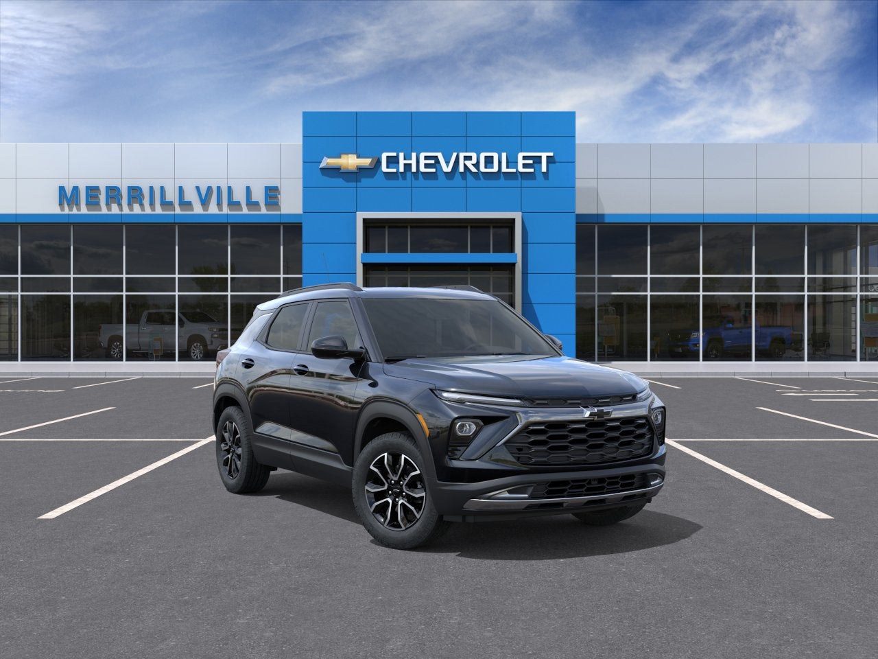 2026 Chevrolet Trailblazer ACTIV in Mosaic Black Metallic — front three-quarter view
